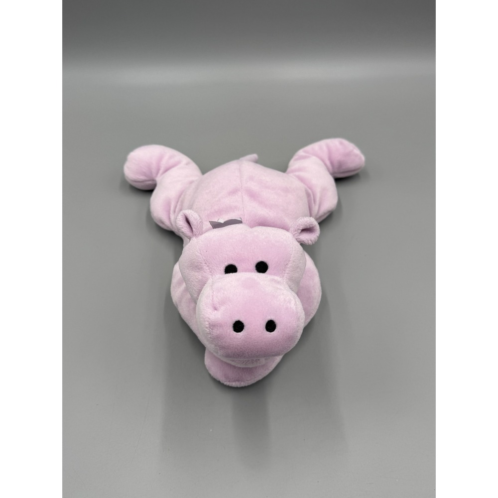 Vtg 1996 Ty Pillow Pet Tubby Purple Hippo Lavendar Plush 13" Stuffed Animal